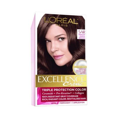 Loreal Excellence Creme Triple Protection Color Medium Maple Brown 5AR ...