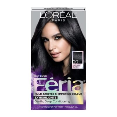 L’Oreal Paris Feria Multi-Faceted Shimmering Permanent Hair Color – Natural Black 20 Price in BD