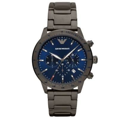 Emporio Armani Chronograph Gunmetal Stainless Steel Watch AR80045