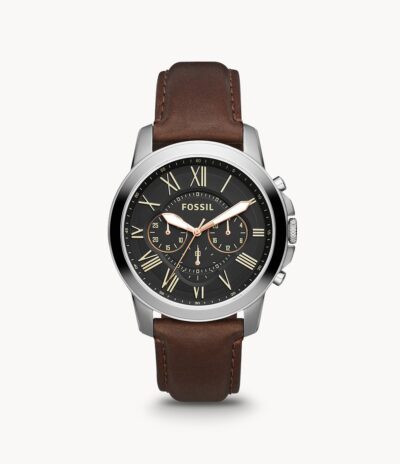 Fossil FS4813 Grant Chronograph Brown Leather Mens Watch