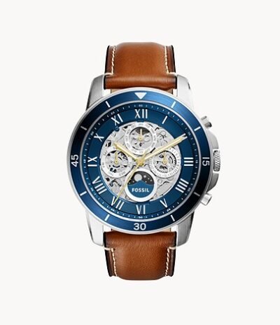 Fossil Grant Sport Automatic Luggage Leather Watch - ME3140