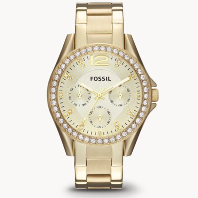Fossil - Riley Multifunction Gold-Tone Stainless Steel Watch ES3203