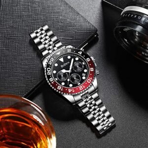 Genuine BIDEN New Watches Men Luxury Brand Chronograph Male Sport Watches Waterproof Stainless Steel Band Men Watch