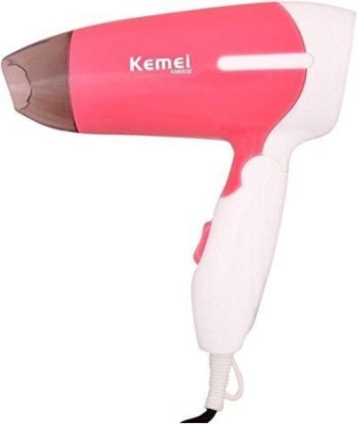 KM-6830 Hair Dryer for Women - White and Pink