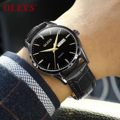 OLEVS Luxury Dual Calendar Luminous Mens Watch