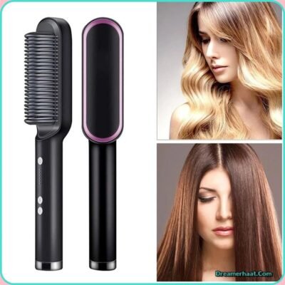 FH909 Electric Hair Straightener Comb 2-in-1 Hair Straight & Curly Styling Tool 1