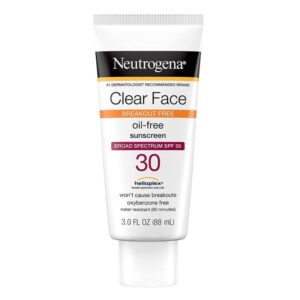 Neutrogena Clear Face Oil Free Sunscreen 30 SPF 88ml (USA)
