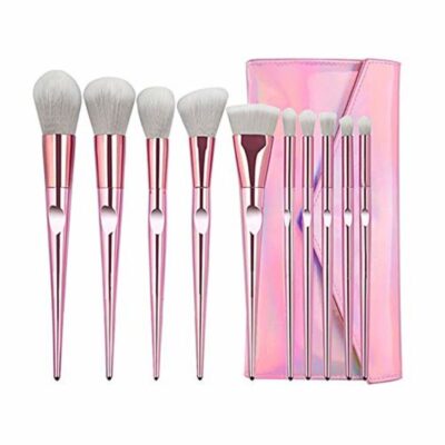 Pink Bag with 10Pcs Set Professional Makeup Brush 1