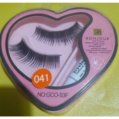 Bonjour Artificial or False Eyeleshes with Glue- 1 Pair 1