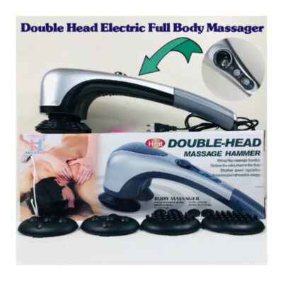 Double Head Full Body Massager Machine Variable Speed Far Infrared Handheld Body Massager Hammer 1