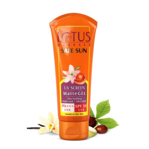 Lotus Herbals Safe Sun UV Screen Matte Gel Ultra Soothing Sunscreen PA+++ SPF 50 UVB