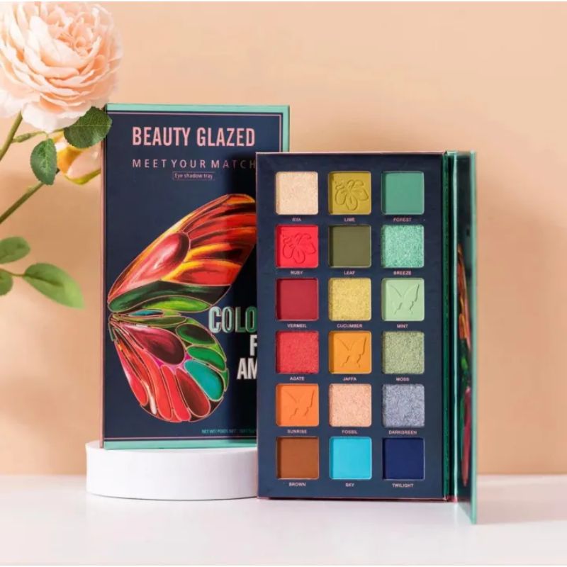 Beauty Glazed 18 Colors Eyeshadow Palette Colorful Shadow Pallet