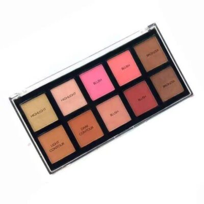 Chanlanya 10 Color Highlighter, Blush, Contour and Bronzer Palette 1