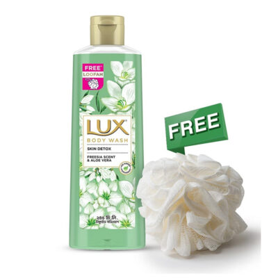 Lux Body Wash Freesia Scent & Aloe Vera 245ml loofa free 1