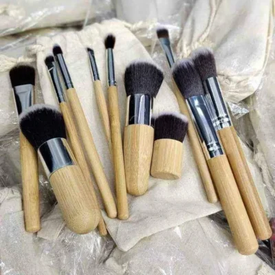 Professional Bamboo Makeup Brush Set - 11 Pcs combo brush set 1