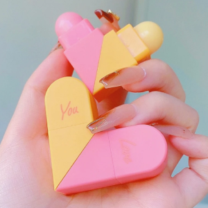 Love You Double Sided Heart-Shape Nourishing Lip Balm