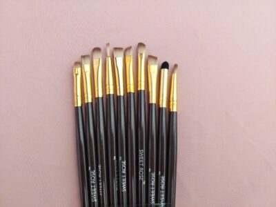 Pink Key Cosmetics 10 pieces eye brush set – Black 1