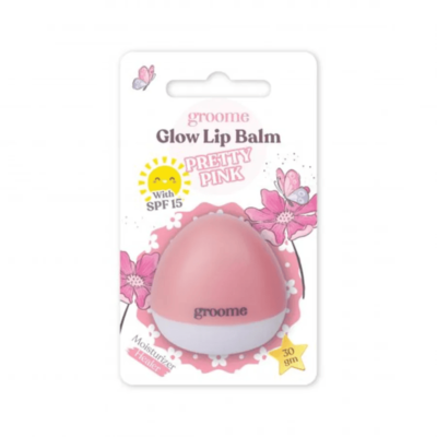 groome Glow Lip Balm Party Pink With SPF -15 1
